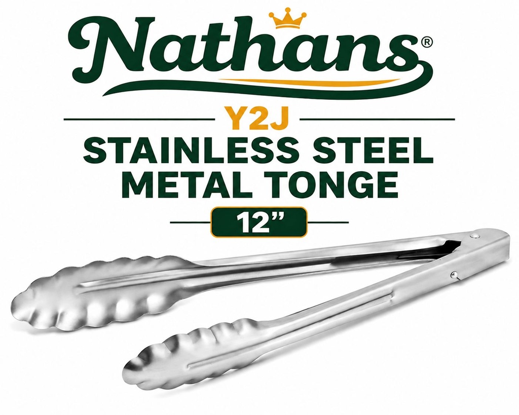 Stainless Steel Metal Tongs 12"