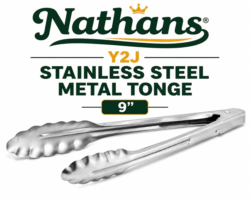Stainless Steel Metal Tongs 09"
